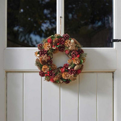 Artificial Christmas Wreath - Three Kings 36cm Price Comparisons | Compare The Build