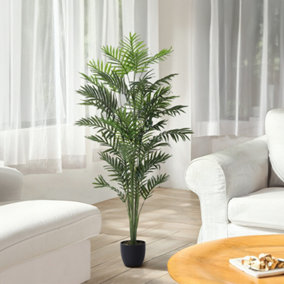 Artificial Dypsis Lutescens Artificial Tree Indoor Outdoor Decorative Plant in Planter H 160 cm