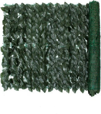 Artificial English Ivy Leaf Privacy Fence with Plastic Leaves, Garden Hedge Trellis Screening Roll - 3M X 1M