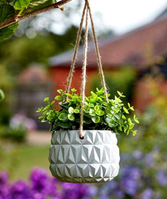 Artificial Eucalyptus Plant Hanging Pot Basket
