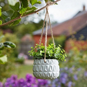 Artificial Eucalyptus Plant Hanging Pot Basket