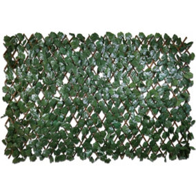 Artificial Expandable Faux Leaf Fence Privacy Screen for Balcony Patio 1PC Green 2x1m