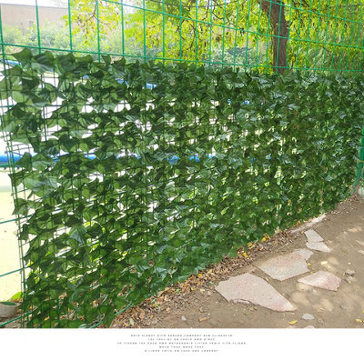 Artificial Faux Ivy Hedge Screening  roll Cover Fence Wall Garden Green Leaf 3m x 1m