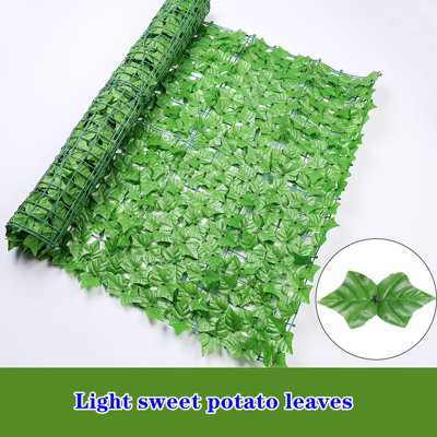 Artificial Faux Ivy Hedge Screening  roll Cover Fence Wall Garden Green Leaf 3m x 1m - 7