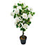 Artificial Flower Plant Rose Tree House Plant Indoor Plant in Black Pot 80 cm