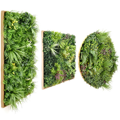 Artificial Flower Wall Panels Luxury Framed Realistic Plant Foliage ...