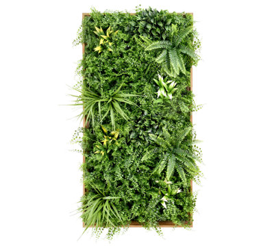 Artificial Flower Wall Panels Luxury Framed Realistic Plant Foliage