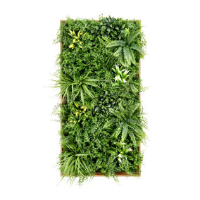 Artificial Flower Wall Panels Luxury Framed Realistic Plant Foliage - Rectangle - Botanical - 0.5m x 1m