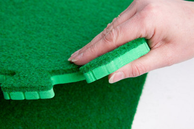 Artificial Grass Astro Turf Tile Mat Interlocking for Sport Lawn Garden