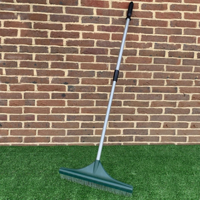 Artificial Grass Rake 45cm Wide Brush For Fake Lawn Astro Turf Garden