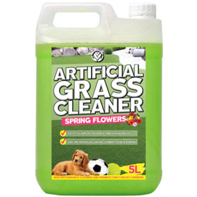 Artificial Grass Cleaner 5L - Spring Flowers - Safe Astro Turf Garden Lawn Cat Dog Pet Deodoriser