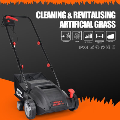 Artificial Grass Electric Power Broom Brush and Collect Pro UK