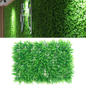 Artificial Grass Plant Wall Panel, Artificial Leaves Hedge Greenery Wall Panel,6 Pcs