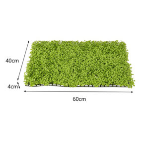 Artificial Grass Plant Wall Panel, Artificial Leaves Hedge Greenery Wall Panel H 4 cm