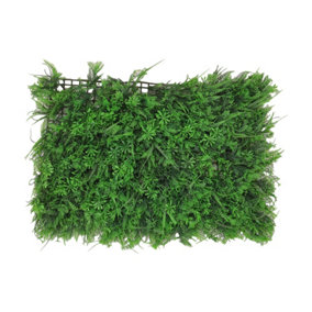 Artificial Grass Plant Wall Panel, Artificial Leaves Hedge Greenery Wall Panel H 8 cm
