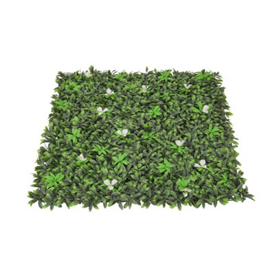 Artificial Grass Plant Wall Panel, Artificial Leaves Hedge Wall Panel H 6 cm