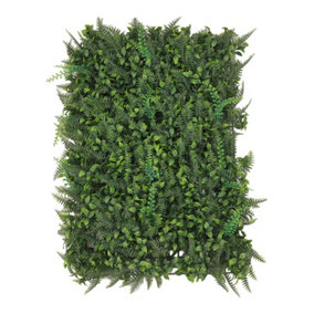Artificial Grass Plant Wall Panel, Artificial Leaves Hedge Wall Panel H 8 cm