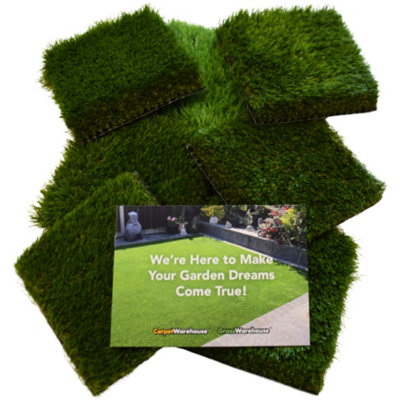 Artificial Grass Sample Pack (20mm, 30mm, 40mm Thick Natural ...