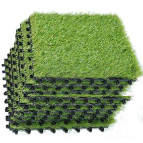 Artificial Grass Tiles 20Pack 30cm x 30cm