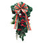 Artificial Green Pine Leaves Berry Christmas Garland with LED Light String Bowknot Decor