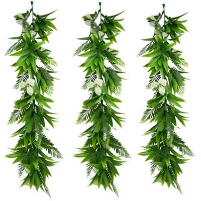 Artificial Hanging Plants Vines Leaves - 60cm Long - Realistic Foliage - Indoor / Outdoor -  Hawaii