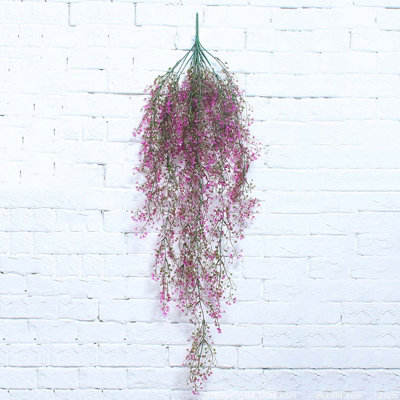 Artificial Hanging Vines Plants, Artificial Ivy Leaves Garland, Faux Fake Plastic Decorative Artificial Plants Purple Red