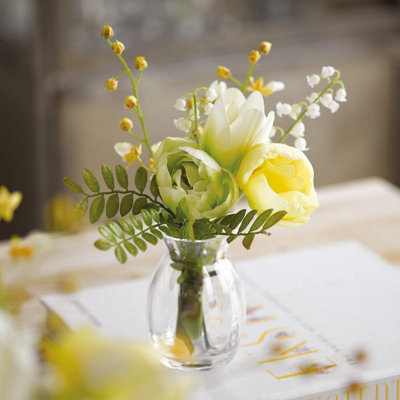 Artificial Hastings Tulip Posy Faux Fake Tulip, Lily of the Valley