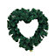 Artificial Heart Shaped Door Hanging Christmas Garland Wedding Decoration with 3m Light String