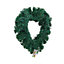 Artificial Heart Shaped Door Hanging Christmas Garland Wedding Decoration with 3m Light String