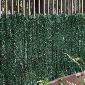 Artificial Hedge Conifer Leaf Garden Fence Privacy Balcony Screen Trellis 3mx1m