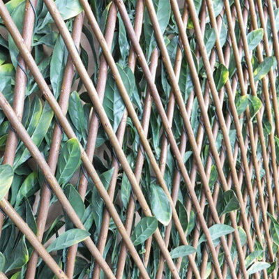 Artificial Hedge Flower Garden Trellis Screen Expandable 1x2m Privacy ...