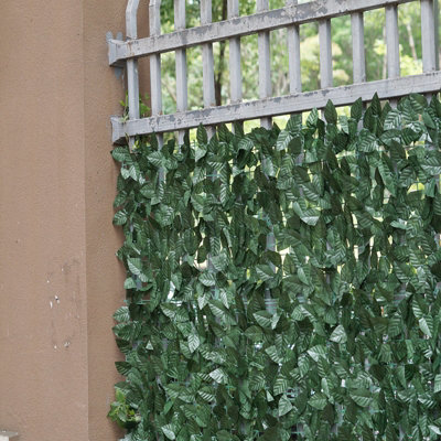 Artificial Hedge Ivy Leaf Garden Fence Wall Privacy Balcony Screening Trellis 0.5m x 3m - 3