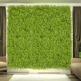 Artificial Ivy Plant Hedge Green Grass Wall Panel Backdrop Decor 60cm (W) x 40cm (D)