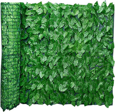 Artificial Ivy Privacy Fence, Ivy Leaf Hedge Roll for Outdoor Decor - 0.5 x 3M