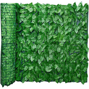 Artificial Ivy Privacy Fence, Ivy Leaf Hedge Roll for Outdoor Decor - 0.5 x 3M