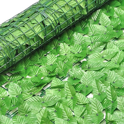 Artificial Ivy Privacy Fence, Ivy Leaf Hedge Roll for Outdoor Decor - 0.5 x 3M