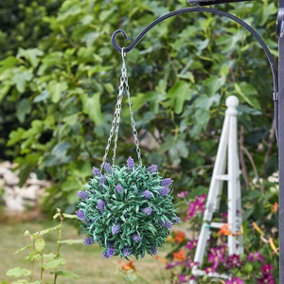 Artificial Lavender Hanging Topiary Ball