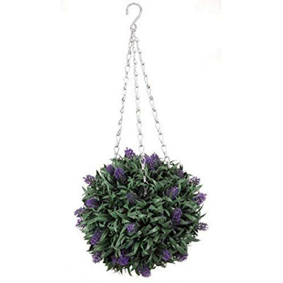 Artificial Lavender Hanging Topiary Ball - 3