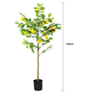 Artificial Lemons Tree Tall Fake Lemon Tree - 105cm