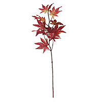 Artificial Maple Leaf Spray. Autumnal Red. H64 cm