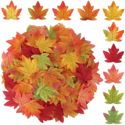 Artificial Maple Leaves  Autumn Decoration Fake Leaf, 9cm x 10cm, 100pcs