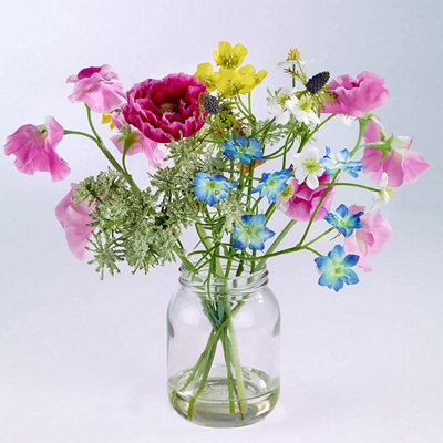 Artificial Wild Flowers Faux Silk Meadow Flowers