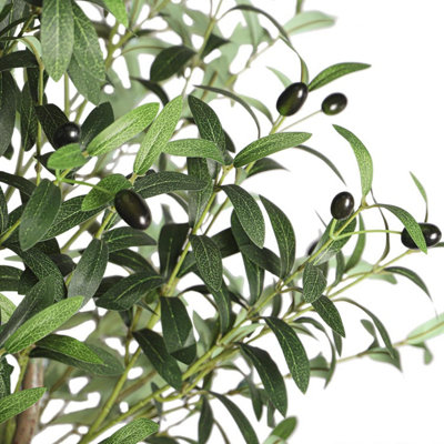 Artificial Olive Tree with Olive Branches, Large Fake Olive Plant 1.5M