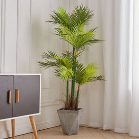 Artificial Palm Tree Fake Plant House Plant in Black Pot 150 cm