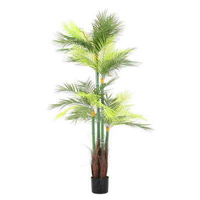 Artificial Palm Tree Fake Plant House Plant in Black Pot 150 cm