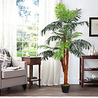 Artificial Palm Tree Fake Plant Indoor Plant in Black Potted 150 cm