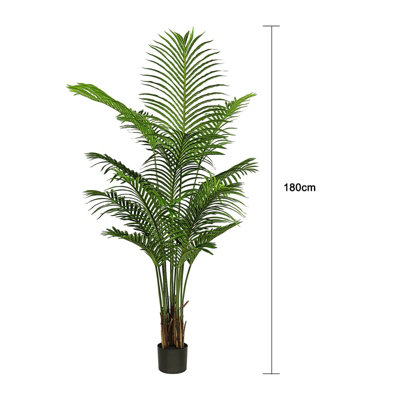 Artificial Palm Tree Fake Tree with Lifelike 15 Leaves Faux Plant 5.2FT  for Living Room - 3