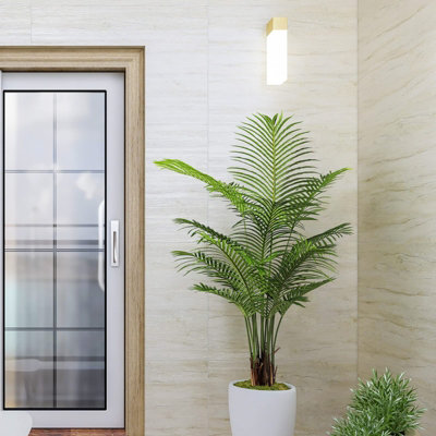Artificial Palm Tree Fake Tree with Lifelike 15 Leaves Faux Plant 5.2FT  for Living Room - 4
