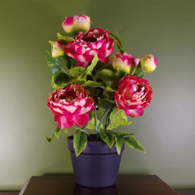 Artificial Peony Flowering Plant Pink