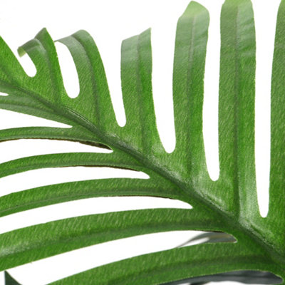 Artificial Plant Artificial Tree Fake Palm Tree House Plant Indoor Outdoor Decorative In Black Plastic Pot H 100 cm